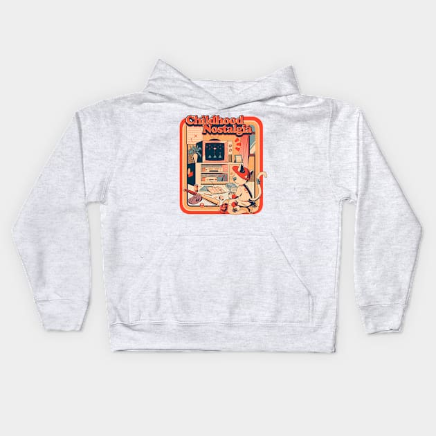 Childhood Nostalgia Orange by Tobe Fonseca Kids Hoodie by Tobe_Fonseca